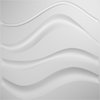 Ekena Millwork Wave EnduraWall Decorative 3D Wall Panel, White, 19 5/8"W x 19 5/8"H WP20X20WVWH